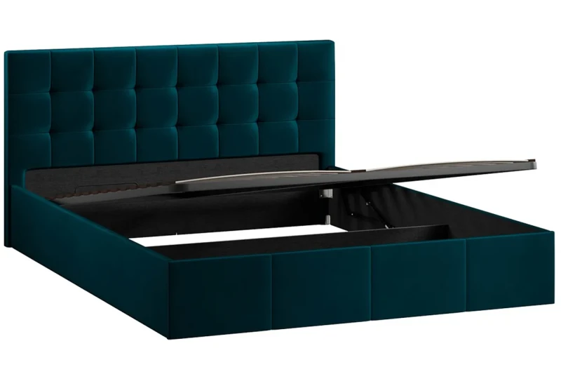 Кровать Эмма с ПМ и заглушиной 160х200 (Велюр/Confetti Izumrud) - купить в Озерце