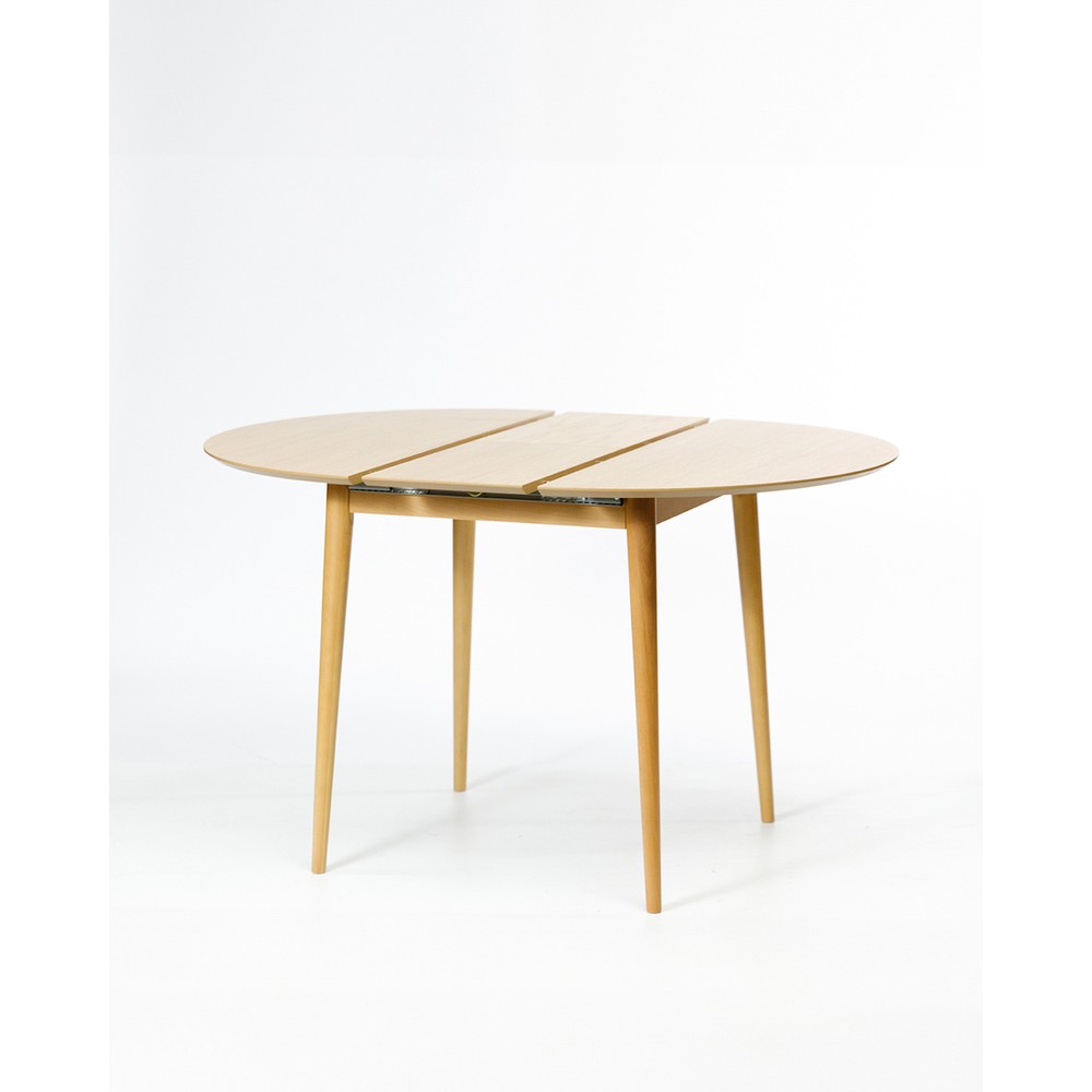 Стол круглый раздвижной QR950 Ф950/1350х765 Дуб (Натуральный) - купить в Озерце