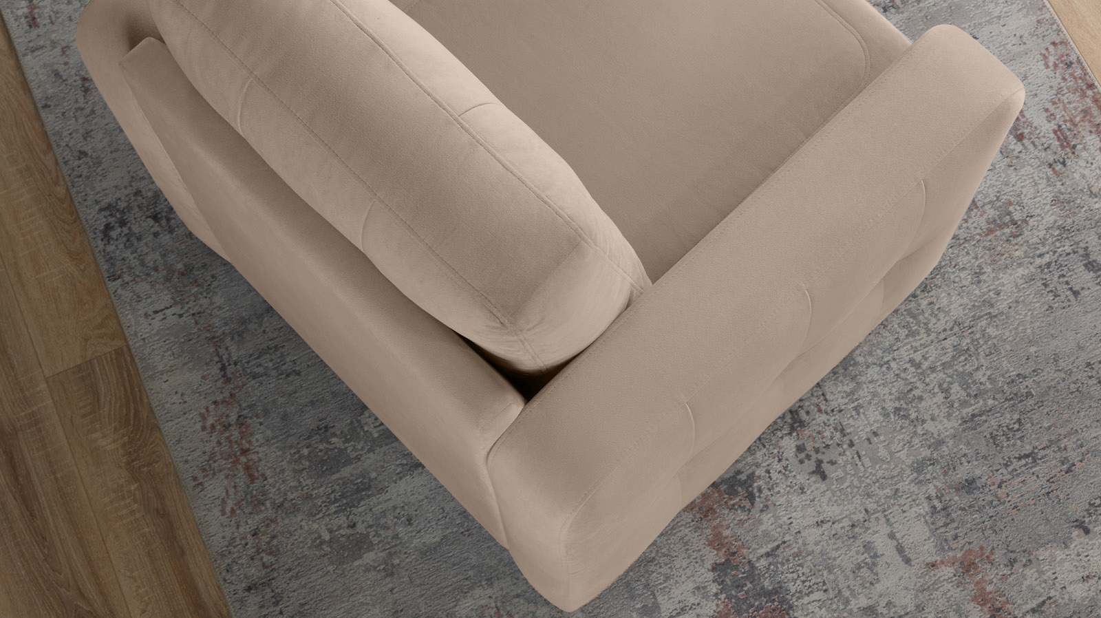 Кресло Loko Pro с широкими подлокотниками, Тк. Sky Velvet 03 85x95 — купить в Озерце