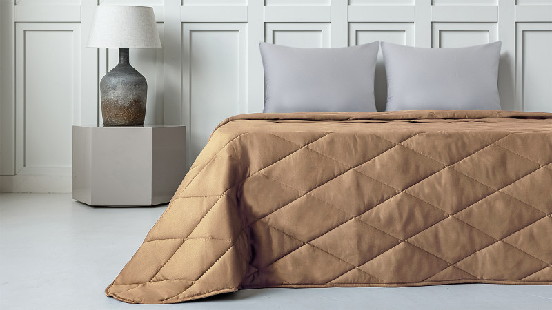 Покрывало хлопковое Askona Cotton Sateen, цвет: Охра 220x240 в мебель-центре Озерцо