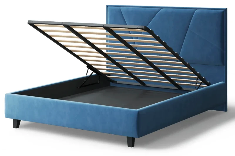 Кровать на опоре Ингрид с ПМ 160х200 (Бренди лайт 08/Синий) - купить в Озерце