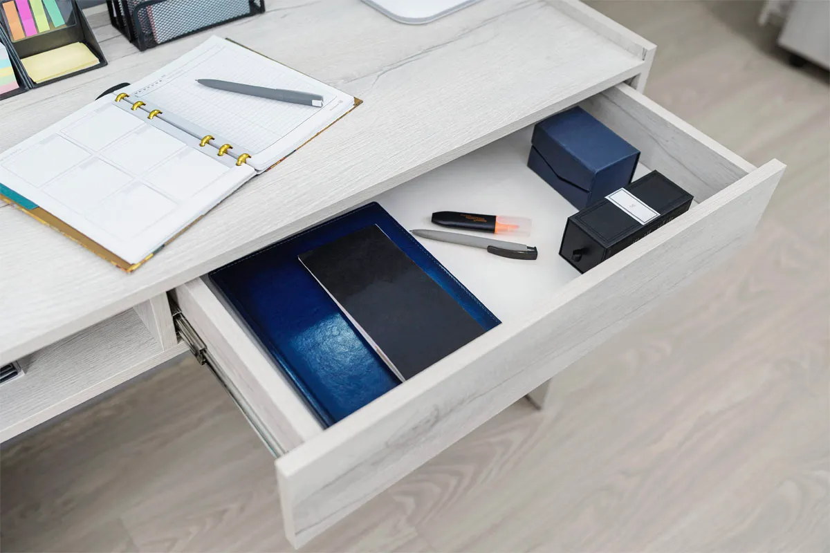 Стол письменный Флекс 15 (Дуб Шавиниган) — Мебель-центр Озерцо