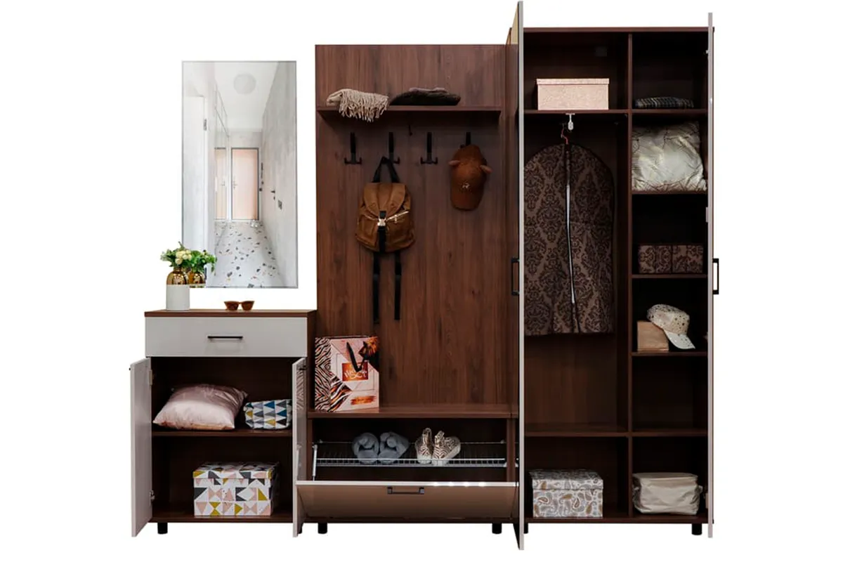 Вешалка ВШ-5002-ГТ (Гикори Джексон Темный) — Мебель-центр Озерцо