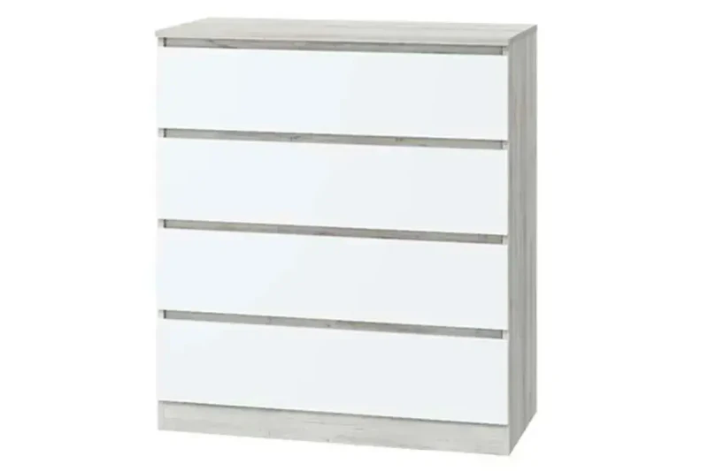 Комод Лори (Дуб Серый/Белый) — Мебель-центр Озерцо