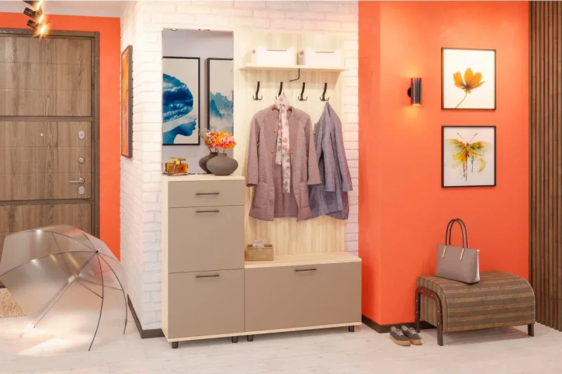 Прихожая Грейс комплект 9 (Ясень Асахи/Латте Матовый) — Мебель-центр Озерцо