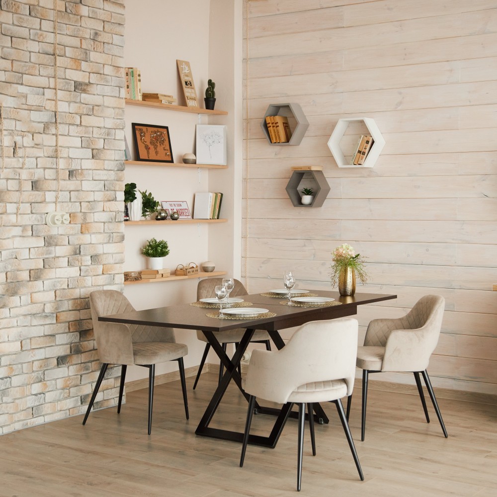 Стол-трансформер CROSS венге матовый - купить в Минске в мебель-центре Озерцо Стол-трансформер CROSS венге матовый - купить в Озерце