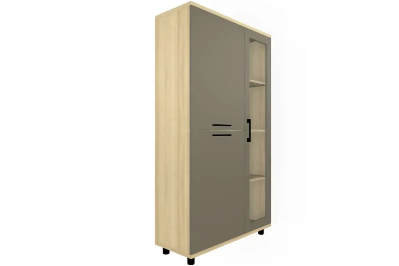 Шкаф многоцелевой ШК-5081-АС-ЛМ (Ясень Асахи/Латте Матовый) в мебель-центре Озерцо