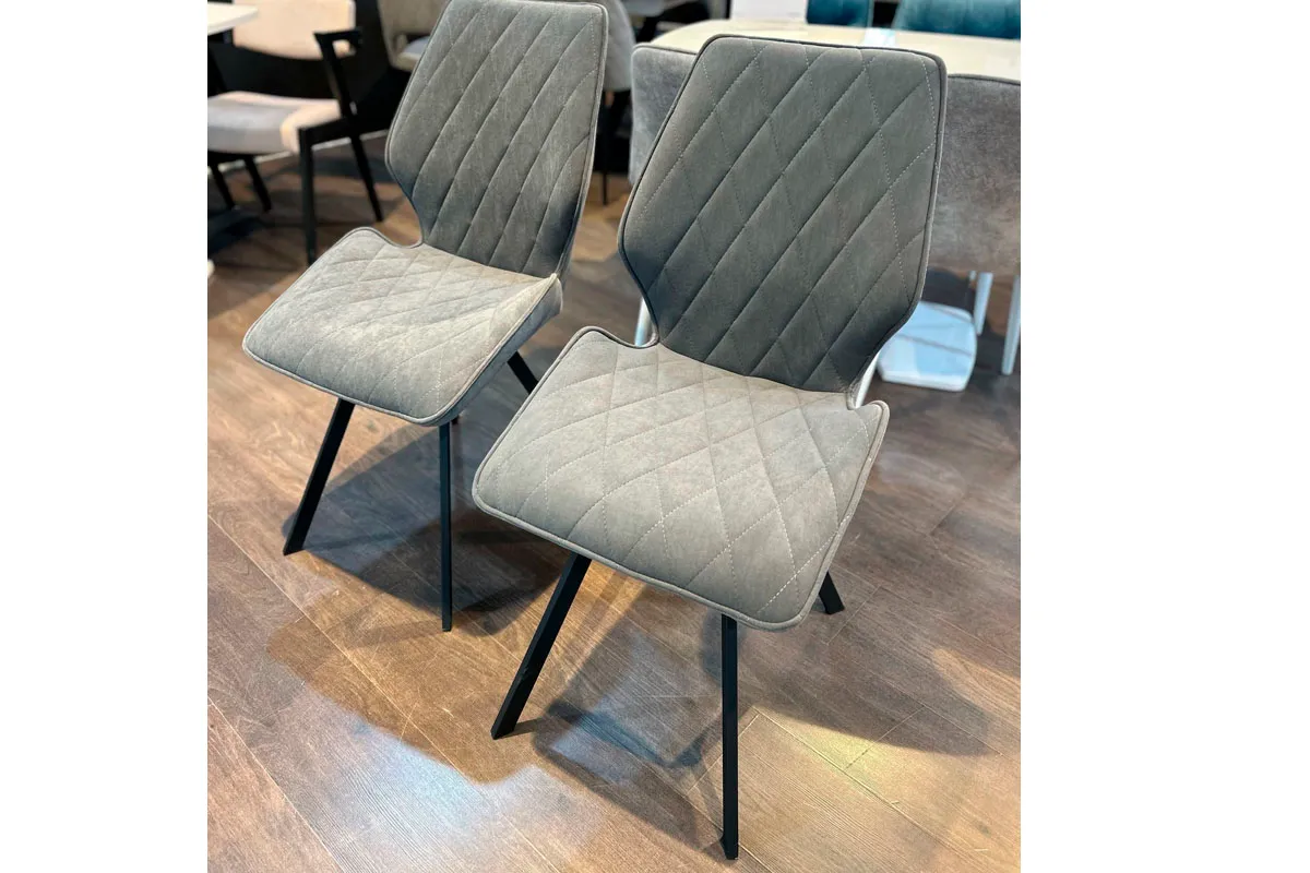 Стул Матэо (Черный муар/Микровелюр BRENDY Grey) - купить в Озерце