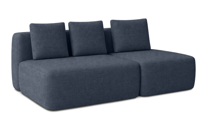 Диван модульный Мольто-2 секц-пуф 125+85-спинка 125+85-Тк. Lidot blue 57 — купить в Озерце