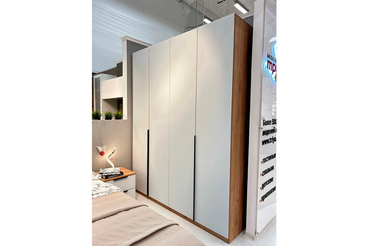 Шкаф для одежды Джоли (Дуб Крафт Золотой/Белый матовый) в мебель-центре Озерцо