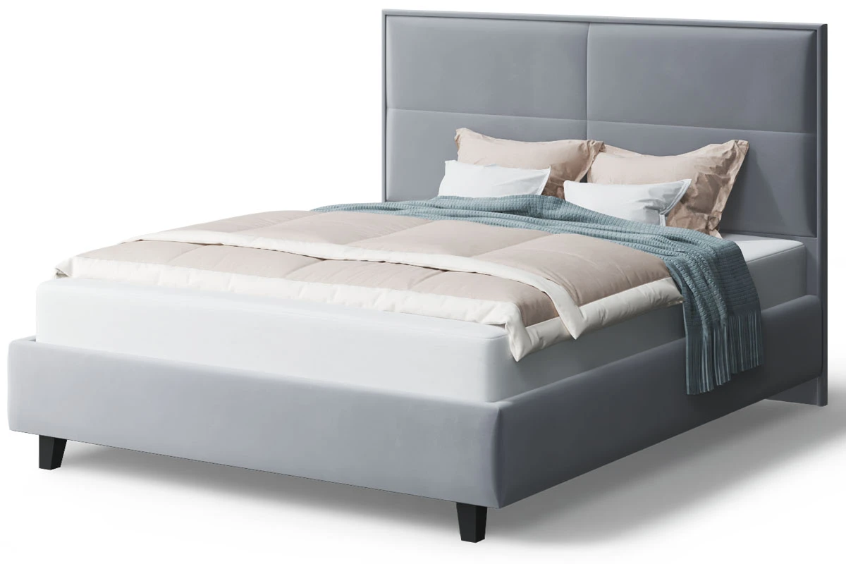 Кровать на опоре Скай с ПМ и бельев. ящ. 180х200 (Нео 25/Серый) - купить в Озерце