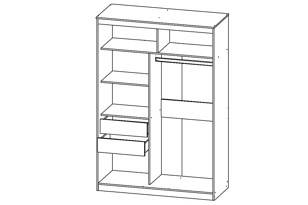 Шкаф-купе Альянс 15 (Анкор Темный/Комплект зеркал №1) в мебель-центре Озерцо
