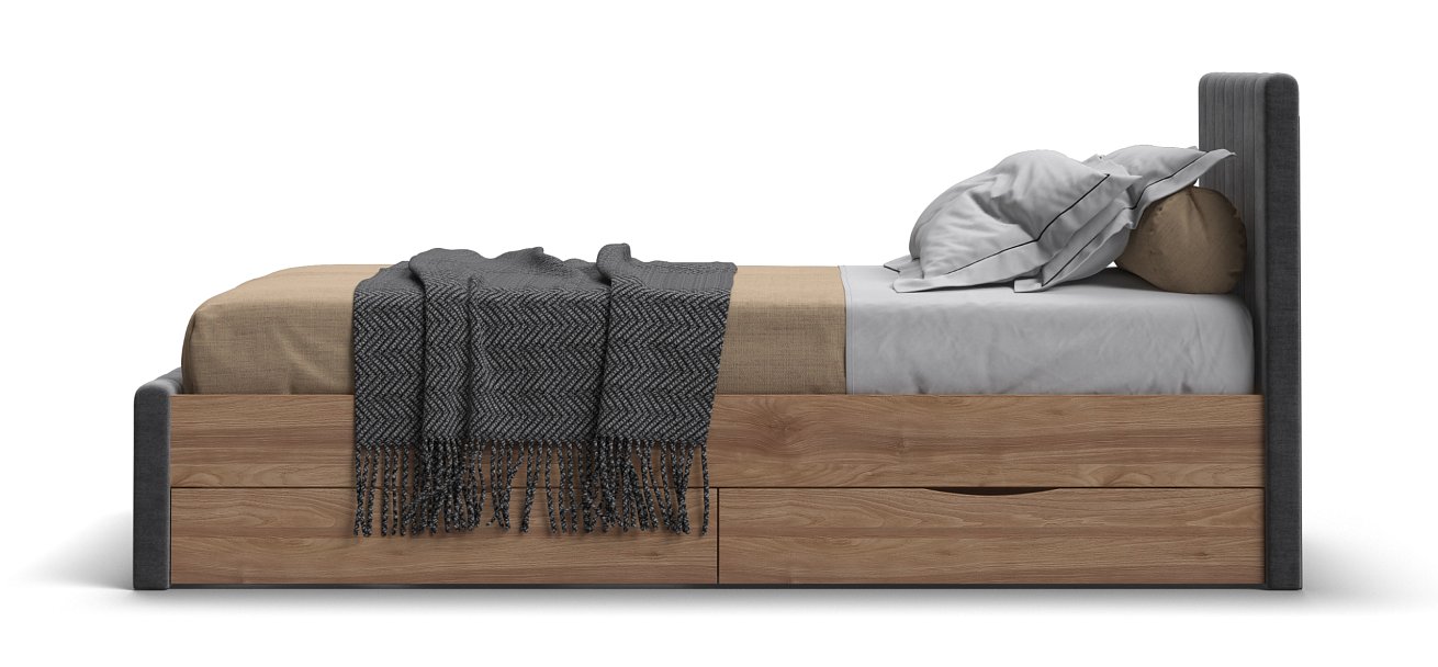 Кровать ЛОФТ Мини Орех Селект, MONOLIT Серый - купить в Озерце