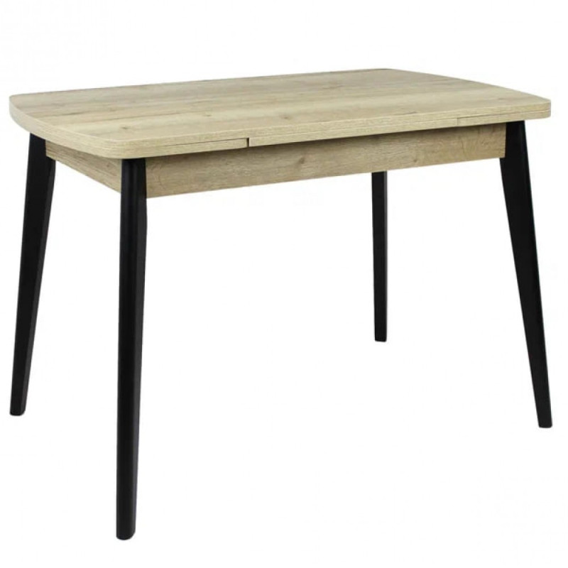 Стол СИЭТЛ 68х110 дуб натуральный/черное подстолье ТИП-НД - купить в Озерце
