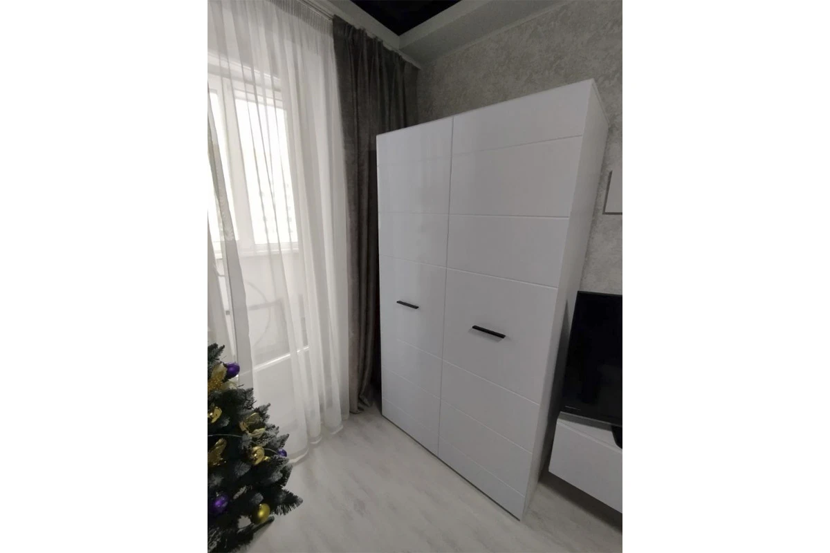 Шкаф 2-х дв. Gloss Белый/Белый глянец (71373114) в мебель-центре Озерцо