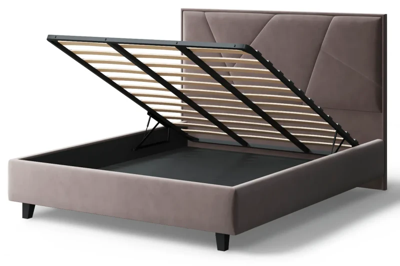 Кровать на опоре Ингрид с ПМ 160х200 (Бренди лайт 05/Кофе) - купить в Озерце