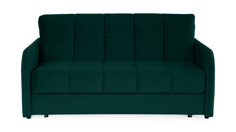 Диван - кровать Domo Pro с мягкими подлокотниками, стежка квадрат, ткань Sky Velvet 42 180x216 — в мебель-центре Озерцо
