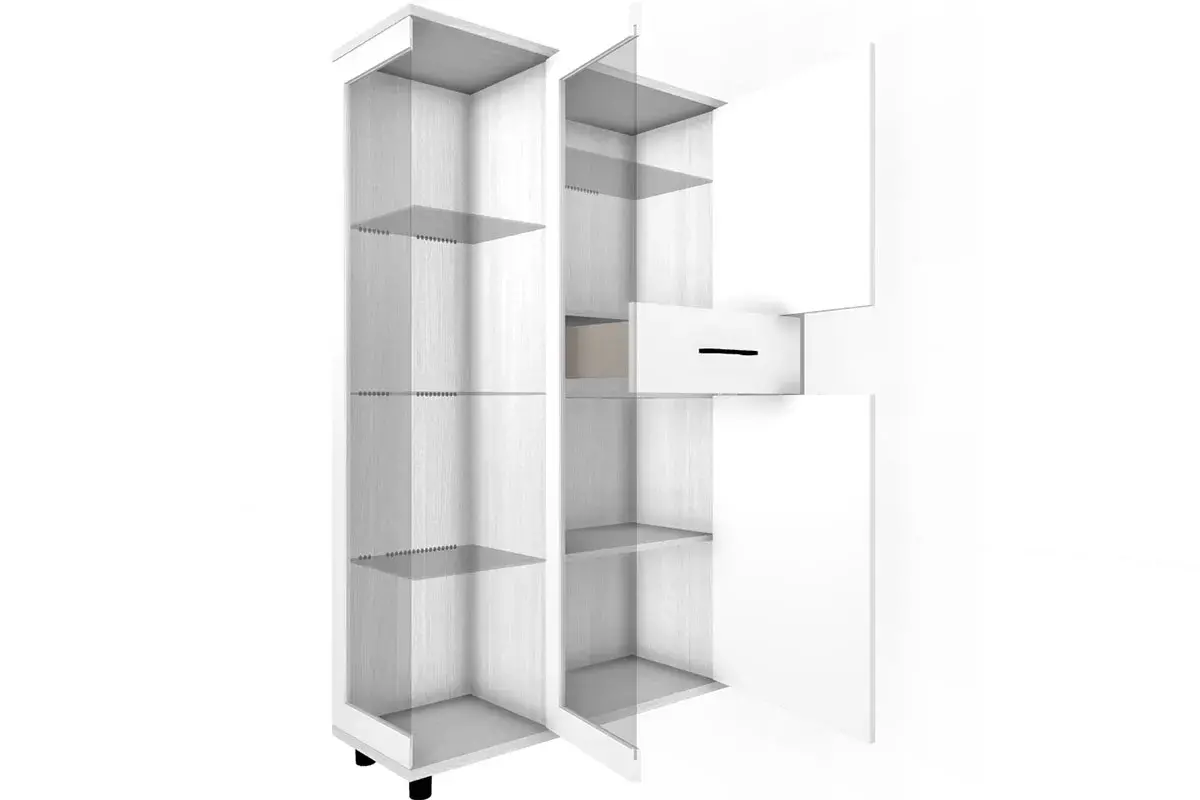 Шкаф многоцелевой ШК-5080-СЯ-БГ (Снежный Ясень/Белый Бриллиант Глянцевый) в мебель-центре Озерцо