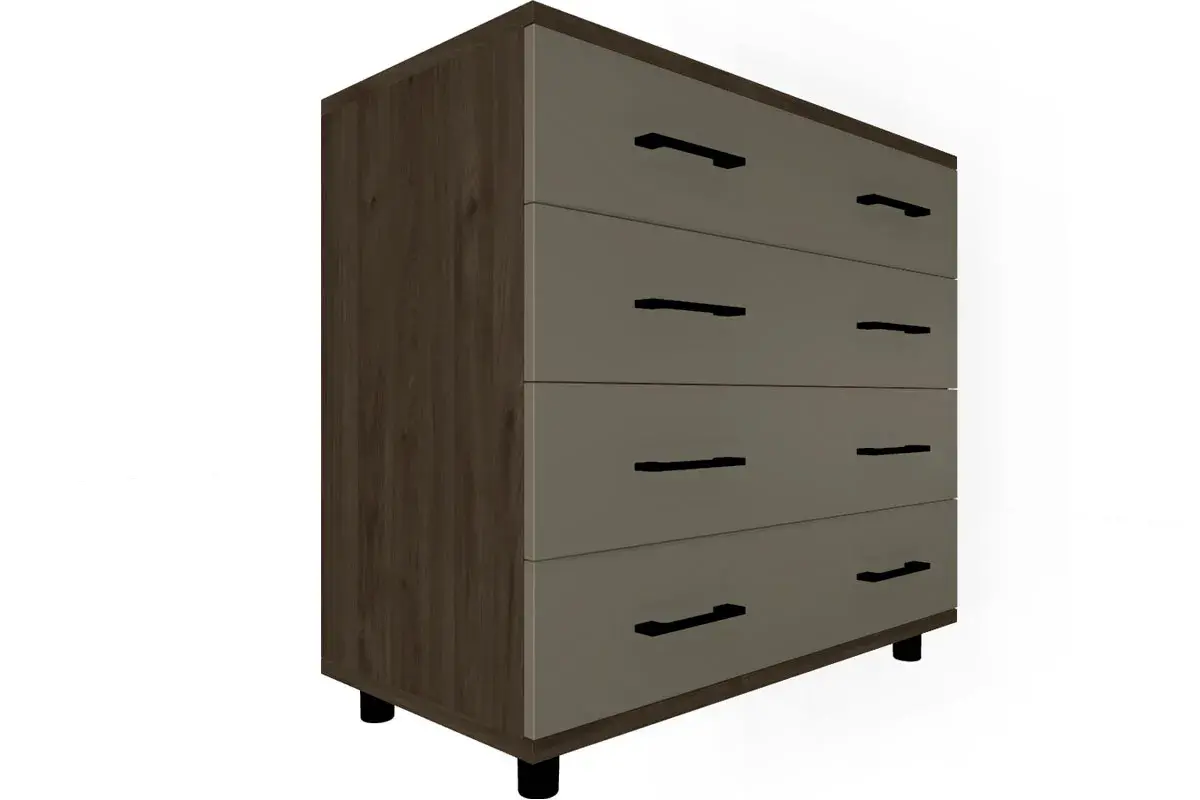 Детская Грейс композиция 10 (Гикори Джексон Темный/Латте Матовый) — Мебель-центр Озерцо