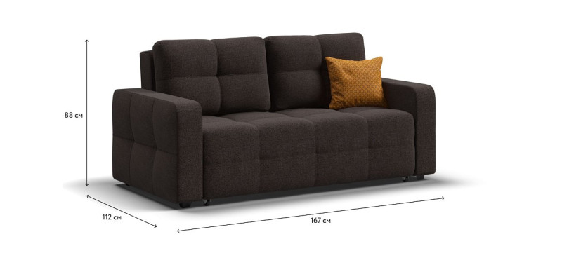 Диван Dandy Compact рогожка Malmo шоколад — купить в Озерце