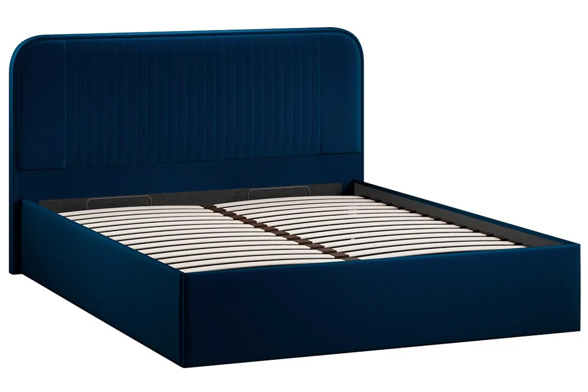 Кровать Тиффани c подъемным механизмом Тип 1 и заглушиной 140х200 (Велюр / Confetti Blue) - купить в Озерце