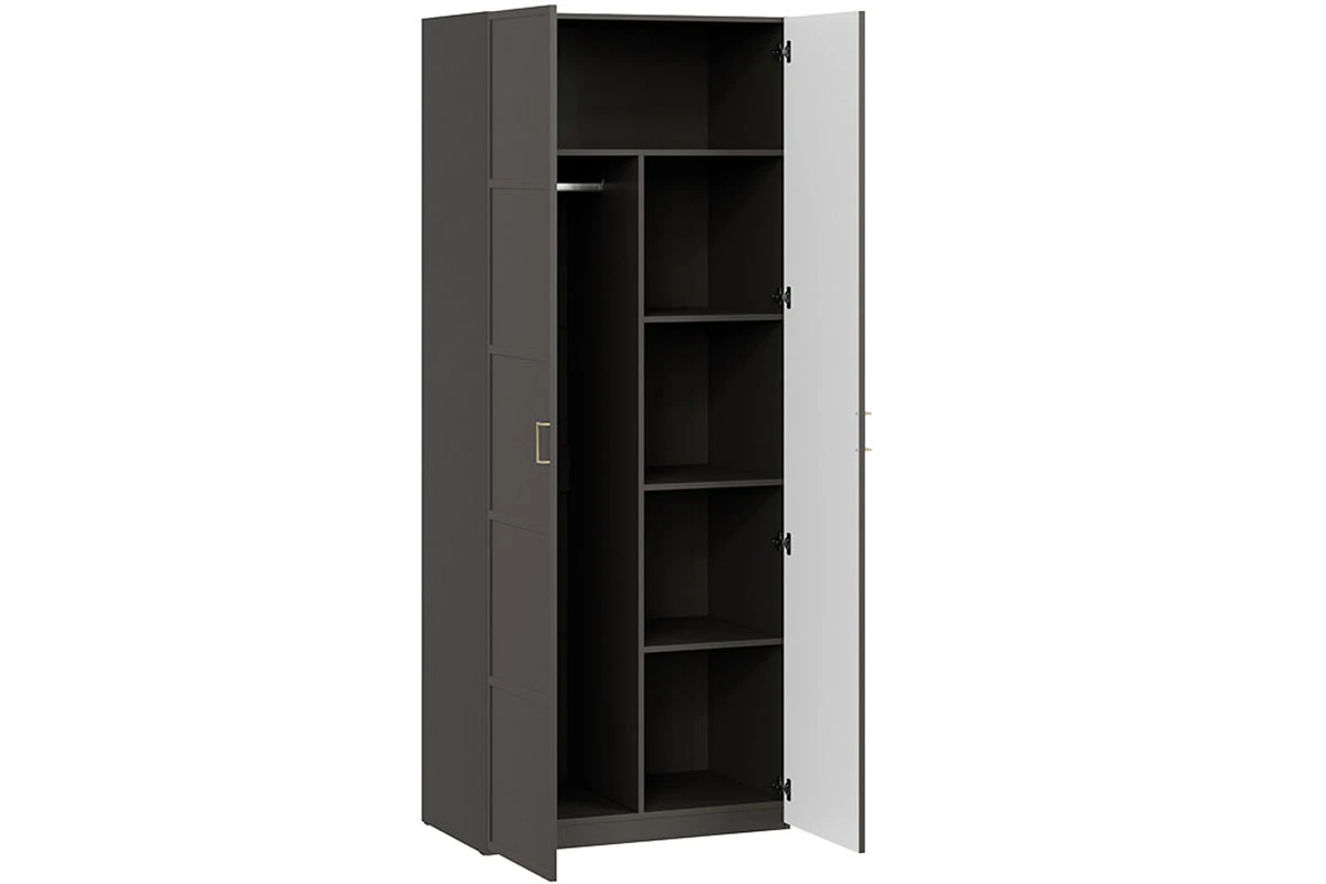 Шкаф для одежды Стелла (Серый Вулкан/Фон серый) в мебель-центре Озерцо