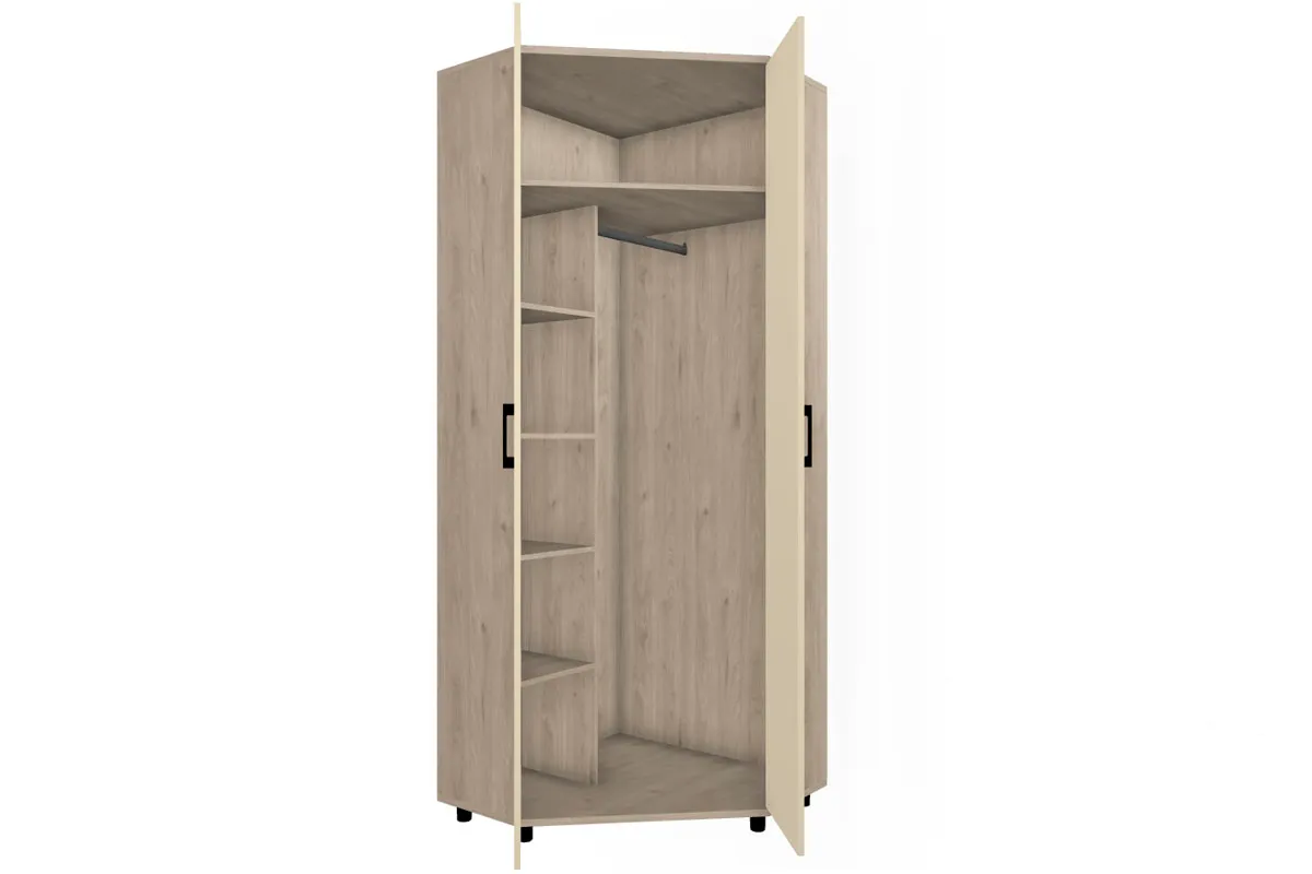 Шкаф для одежды и белья ШК-5015-ГС-КМ (Гикори Джексон Светлый/Кашемир Матовый) в мебель-центре Озерцо