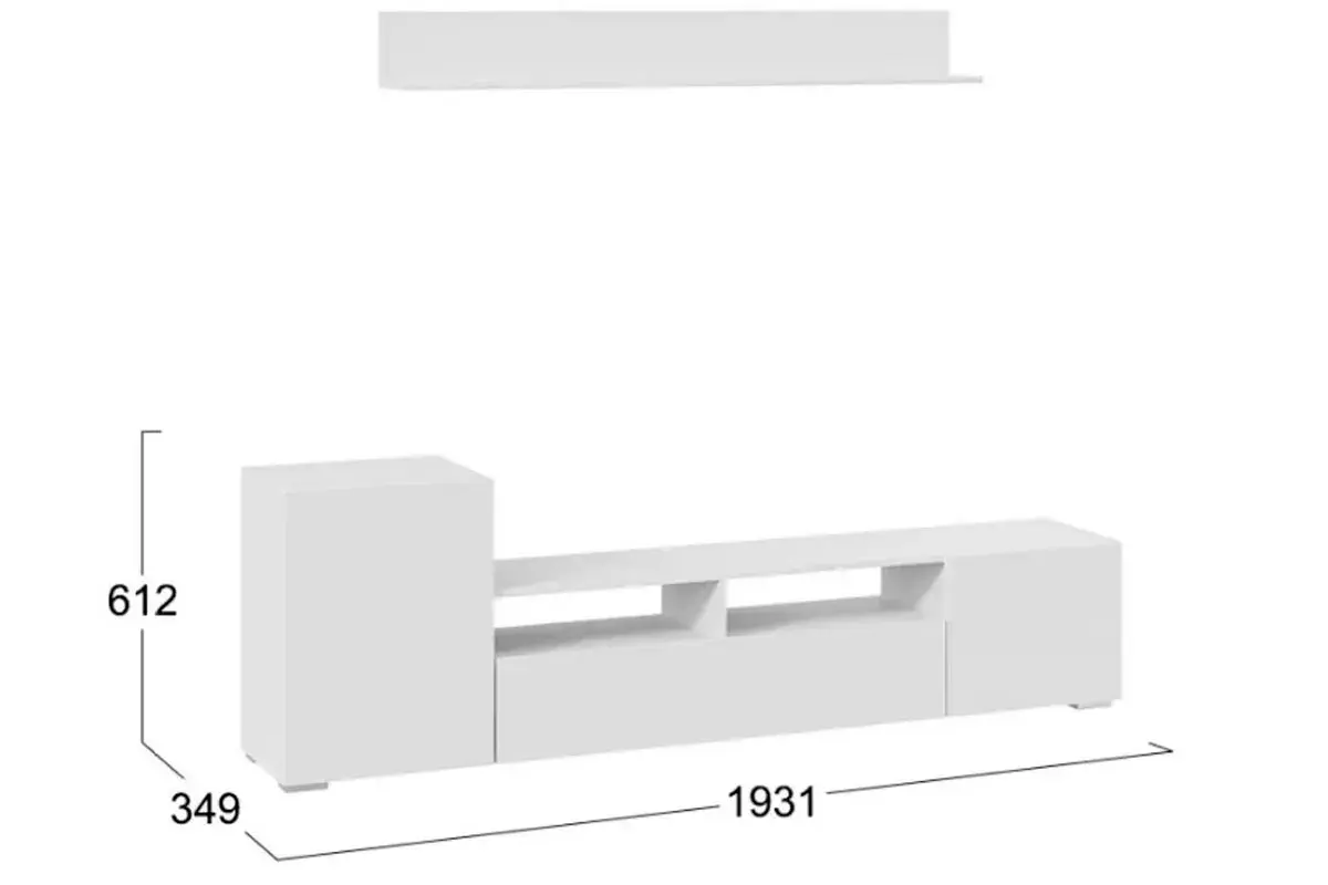 Гостиная Сильвия (Белый ясень) — Мебель-центр Озерцо