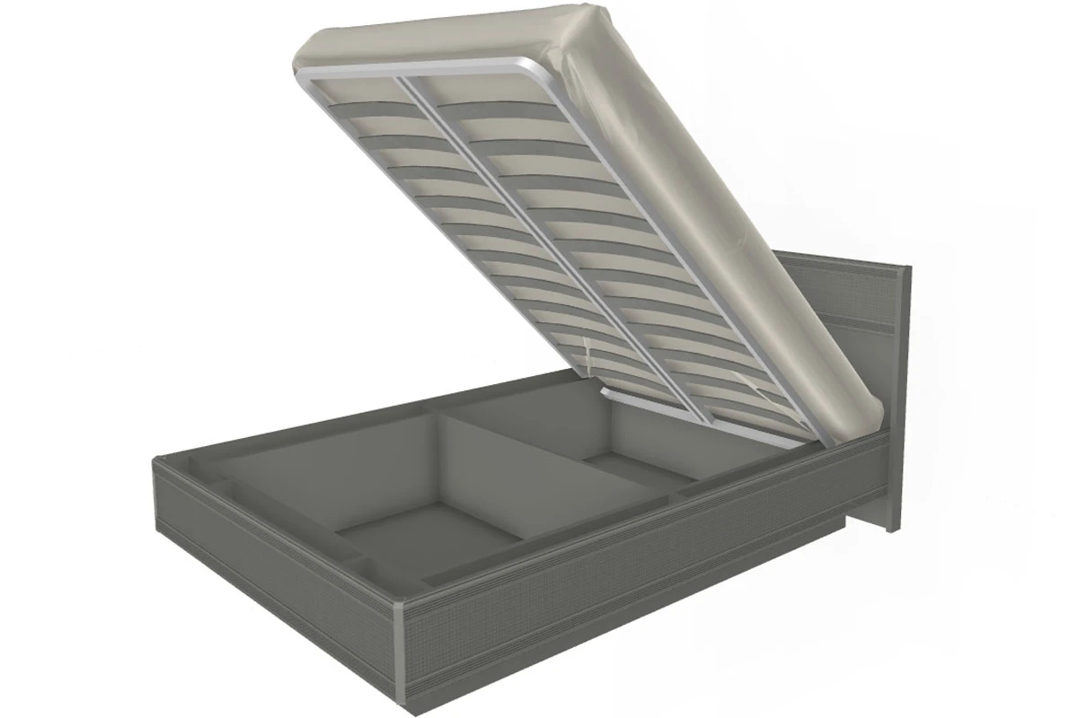 Кровать КР-1002-СО с ПМ 140х200 (Серый Оникс) - купить в Озерце