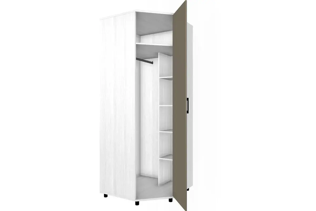Шкаф для одежды и белья ШК-5011-СЯ-ЛМ (Снежный Ясень/Латте Матовый) в мебель-центре Озерцо