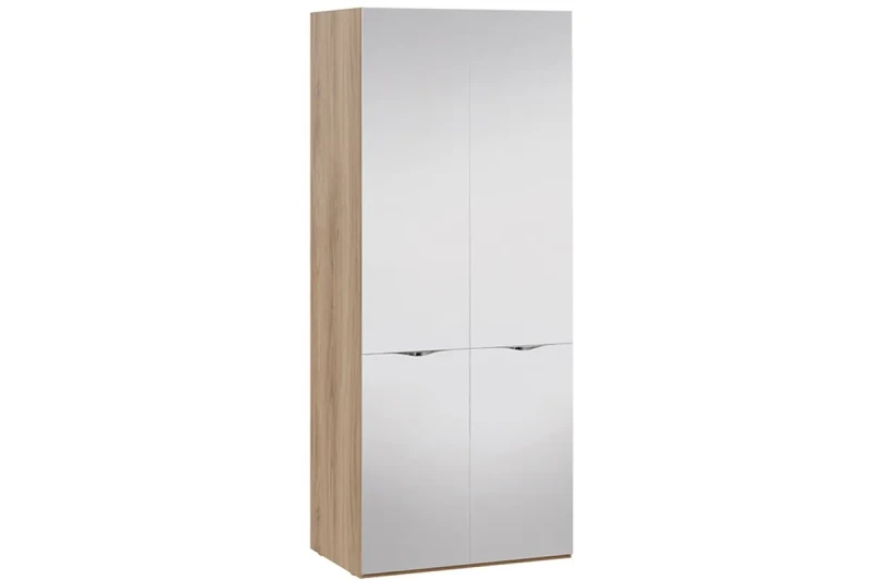 Шкаф для одежды Глосс СМ-319.07.212 с 2 зеркальными дверями (Яблоня Беллуно) в мебель-центре Озерцо