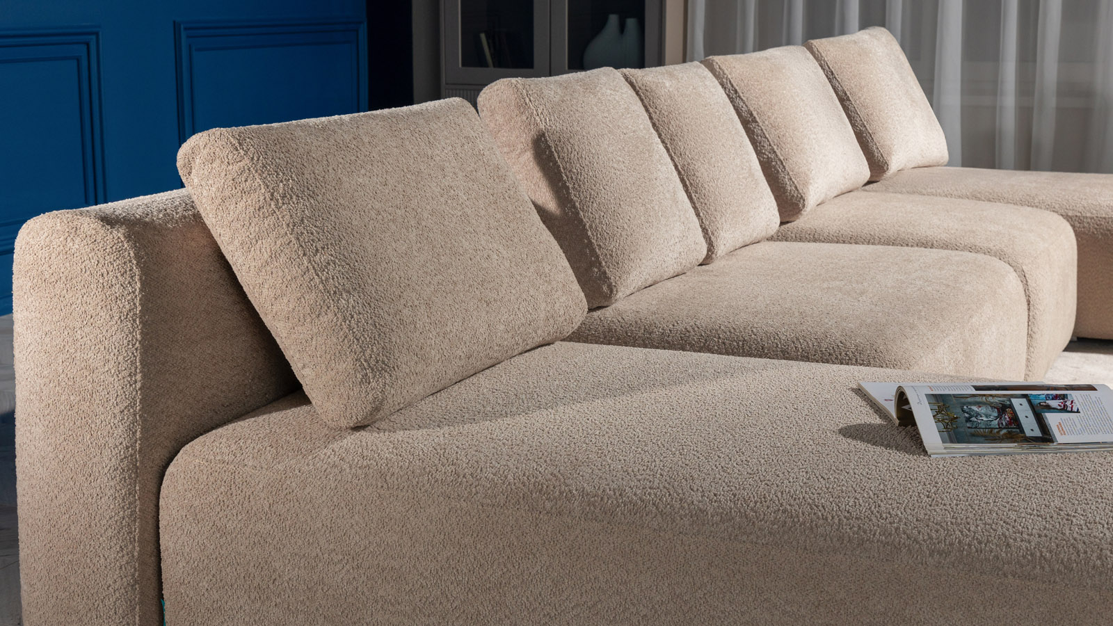 Диван модульный Molto, 4 секционный, 170+125+85+170+85+125+85+85, ткань Soul 112 57 — купить в Озерце