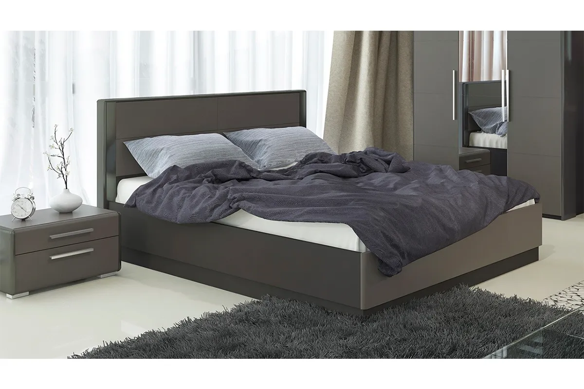 Кровать Наоми СМ-208.01.02 с подъемным механизмом 160х200 (Фон серый/Джут) - купить в Озерце