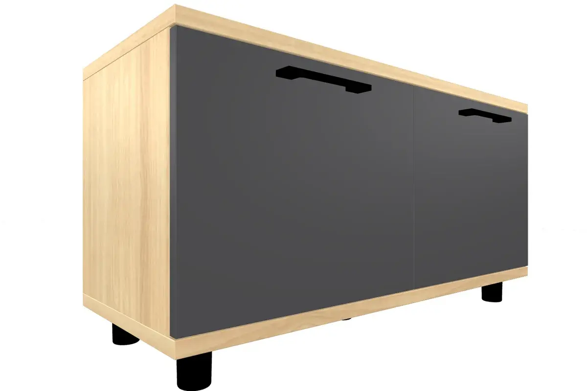 Прихожая Грейс комплект 1 (Ясень Асахи/Антрацит Матовый) — Мебель-центр Озерцо