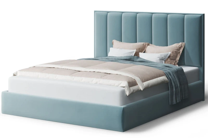 Кровать без опоры Лина с ПМ 160х200 (Neo 22/Бирюза) - купить в Озерце