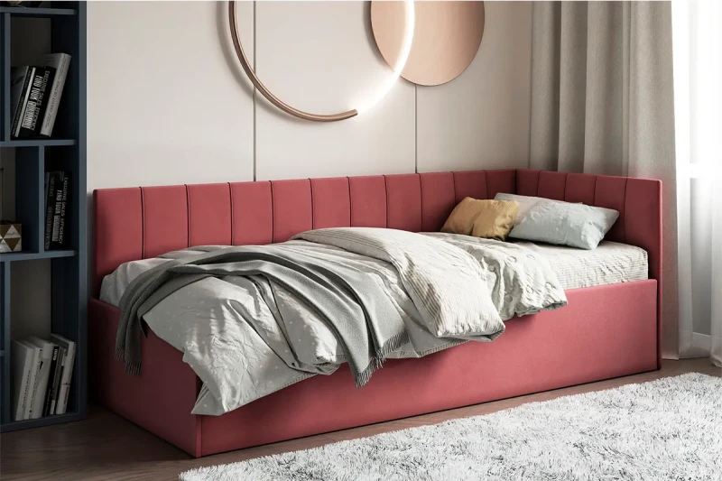 Кровать Мика с ПМ 90х200 универсальная Newtone ROSE (Розовый) - купить в Озерце