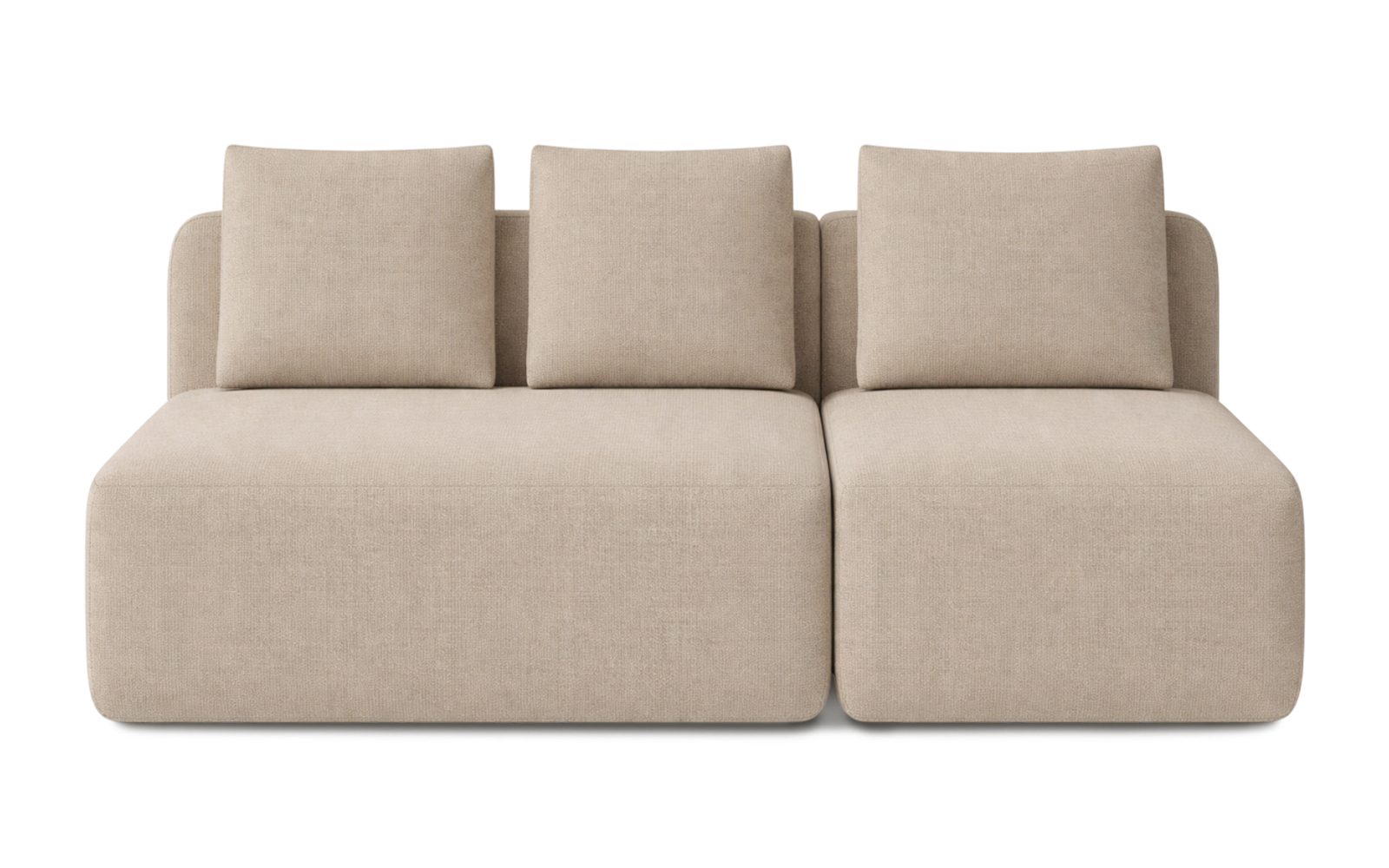 Диван модульный Мольто-2 секц-пуф 125+85-спинка 125+85-Тк. Lidot Beige (Тк. Лидот Беж) 57 — купить в Озерце