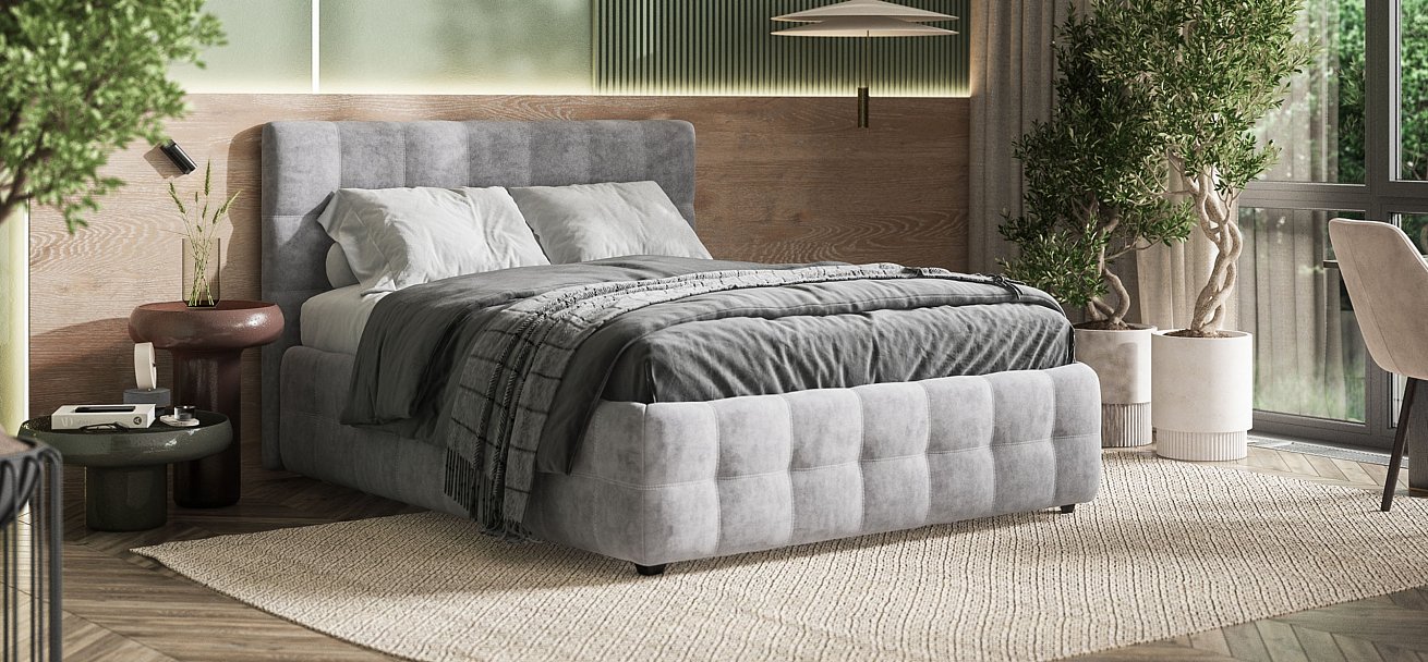 Кровать Босс 160*200 Про Велюр Роял агат - купить в Озерце