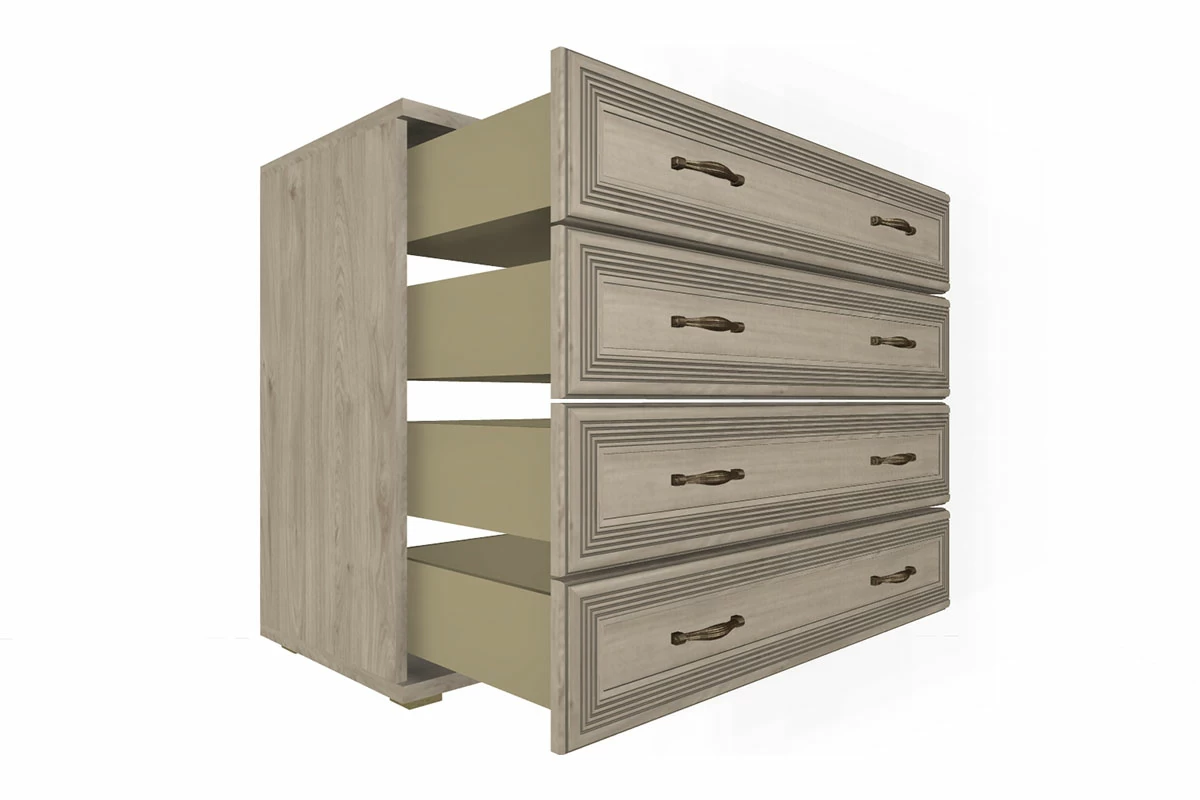 Комод КМ-1001 (Гикори Джексон Светлый) — Мебель-центр Озерцо