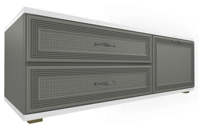 Тумба ТБ-1035-СЯ-СО (Снежный Ясень/Серый Оникс) — Мебель-центр Озерцо