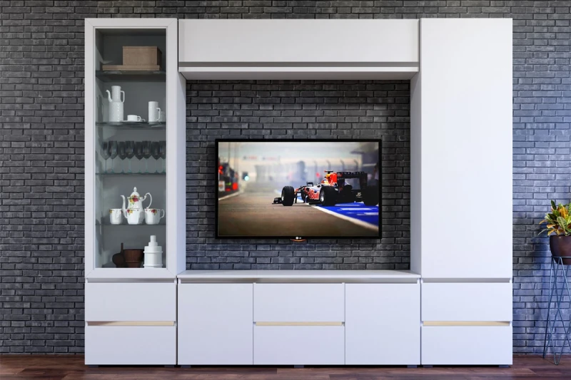 Гостиная Линда №5 (Белый снег) — Мебель-центр Озерцо