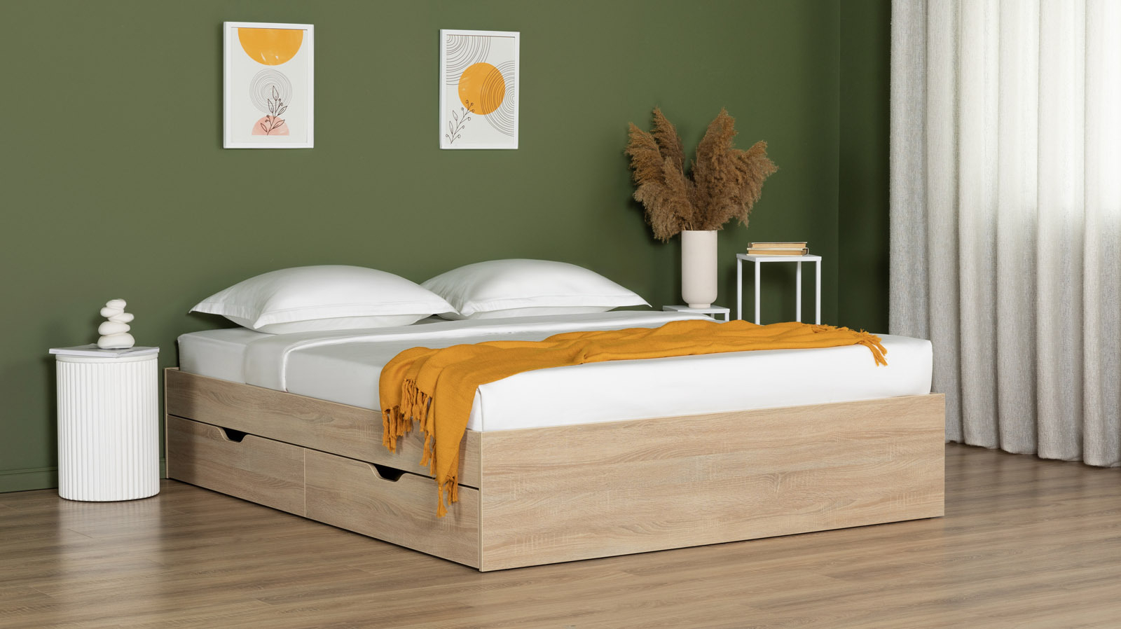 Кровать Prima, цвет: Дуб Бардолино натуральный 140x200 - купить в Озерце