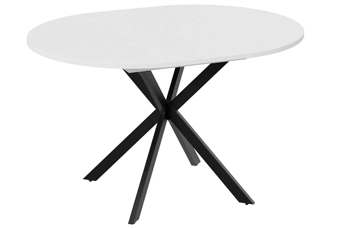 Стол обеденный Мэдисон раздвижной Тип 1 (Черный муар/Белый) - купить в Озерце