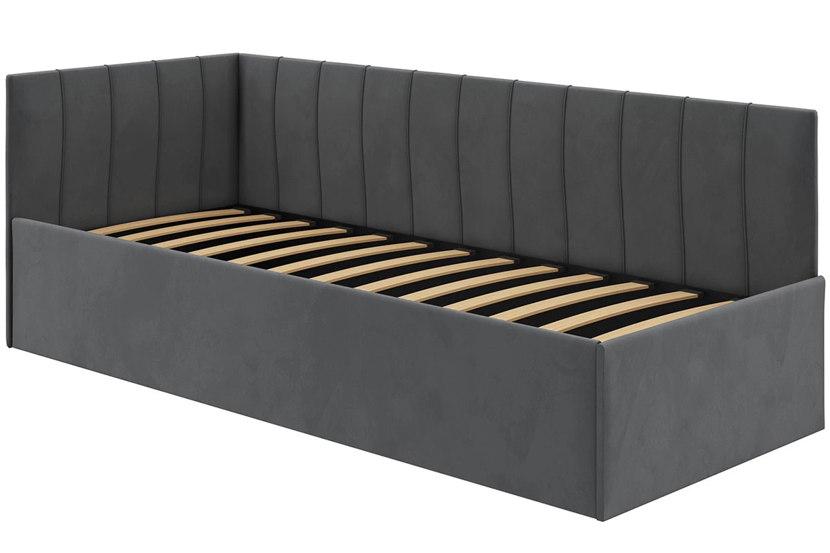 Кровать Мика с ПМ 90х200 универсальная (Newtone ANTRACITE) - купить в Озерце