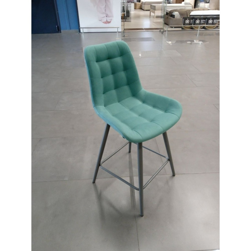 Стул полубарный Гармония поворотный муар графит/зеленый 3Velu43 - купить в Озерце