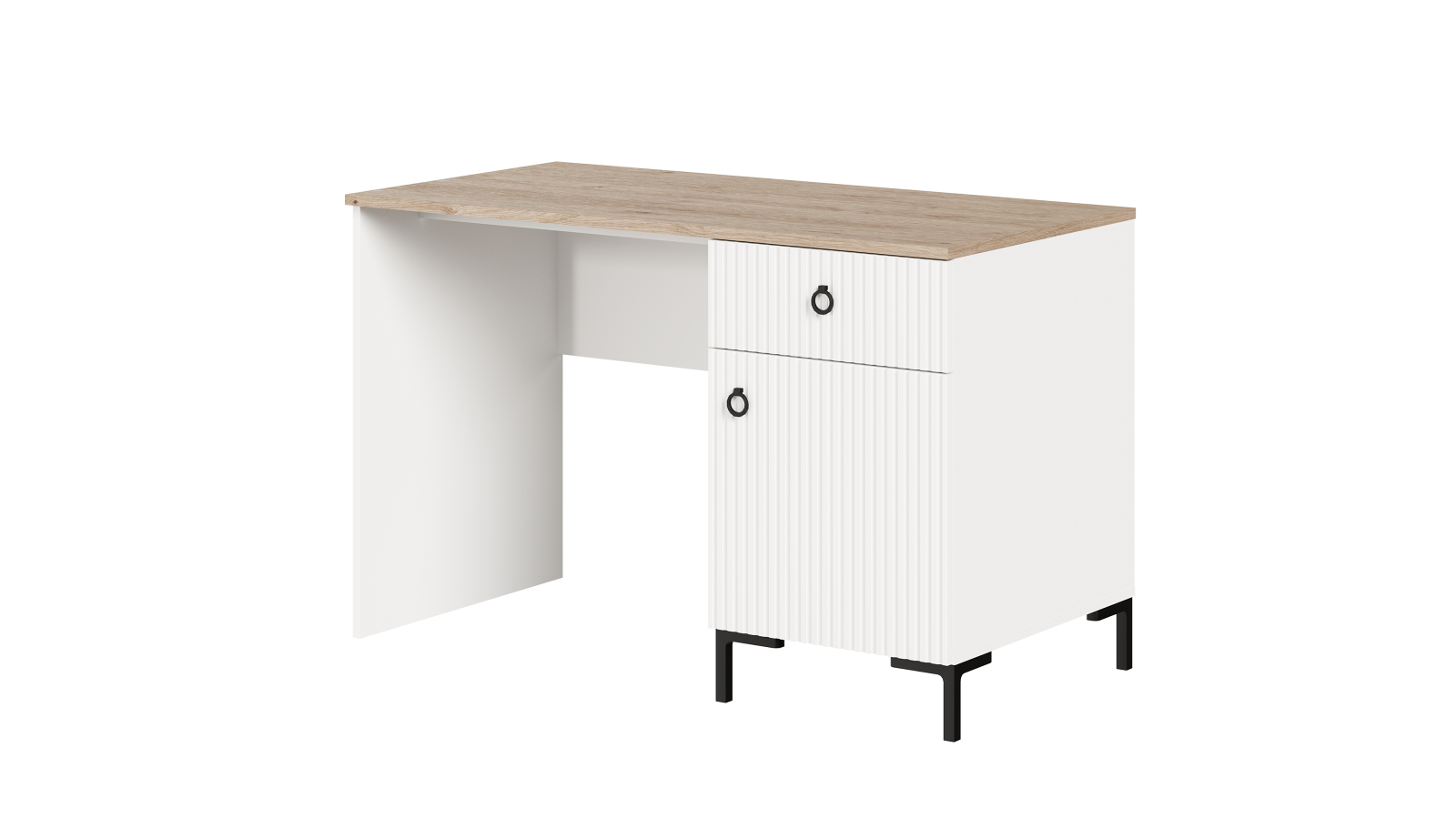 Стол письменный однодверный с ящиком Zima, цвет Гикори кингстон+Белый, 60x 120 — купить в Озерце