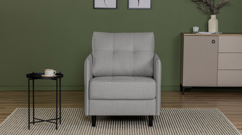 Кресло Amani Pro, Тк. Lidot silver (подлокотник: 5 см) 73.5x89 — купить в Озерце
