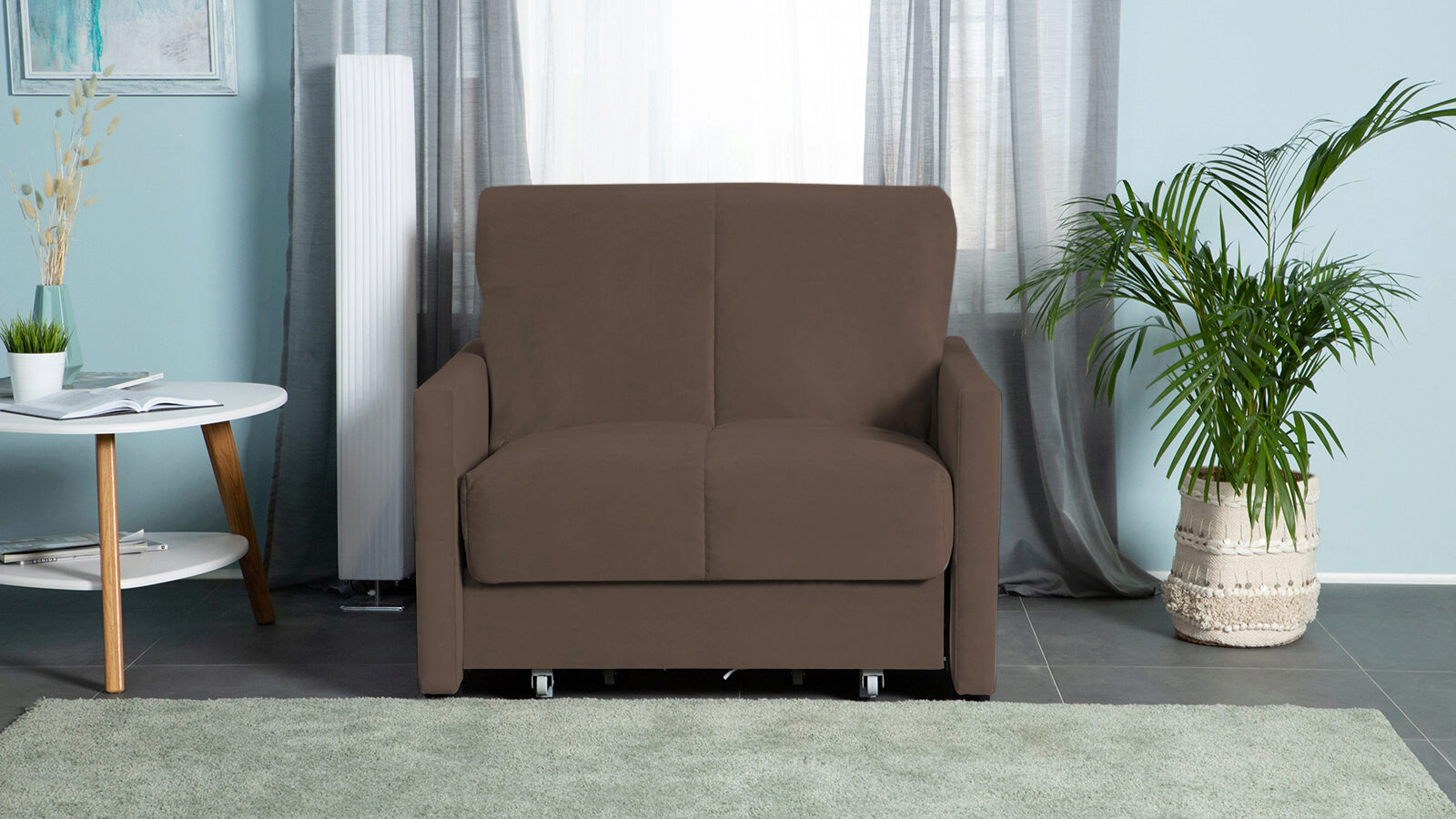 Кресло-кровать Carina Nova Sky velvet 02 80x205 — купить в Озерце