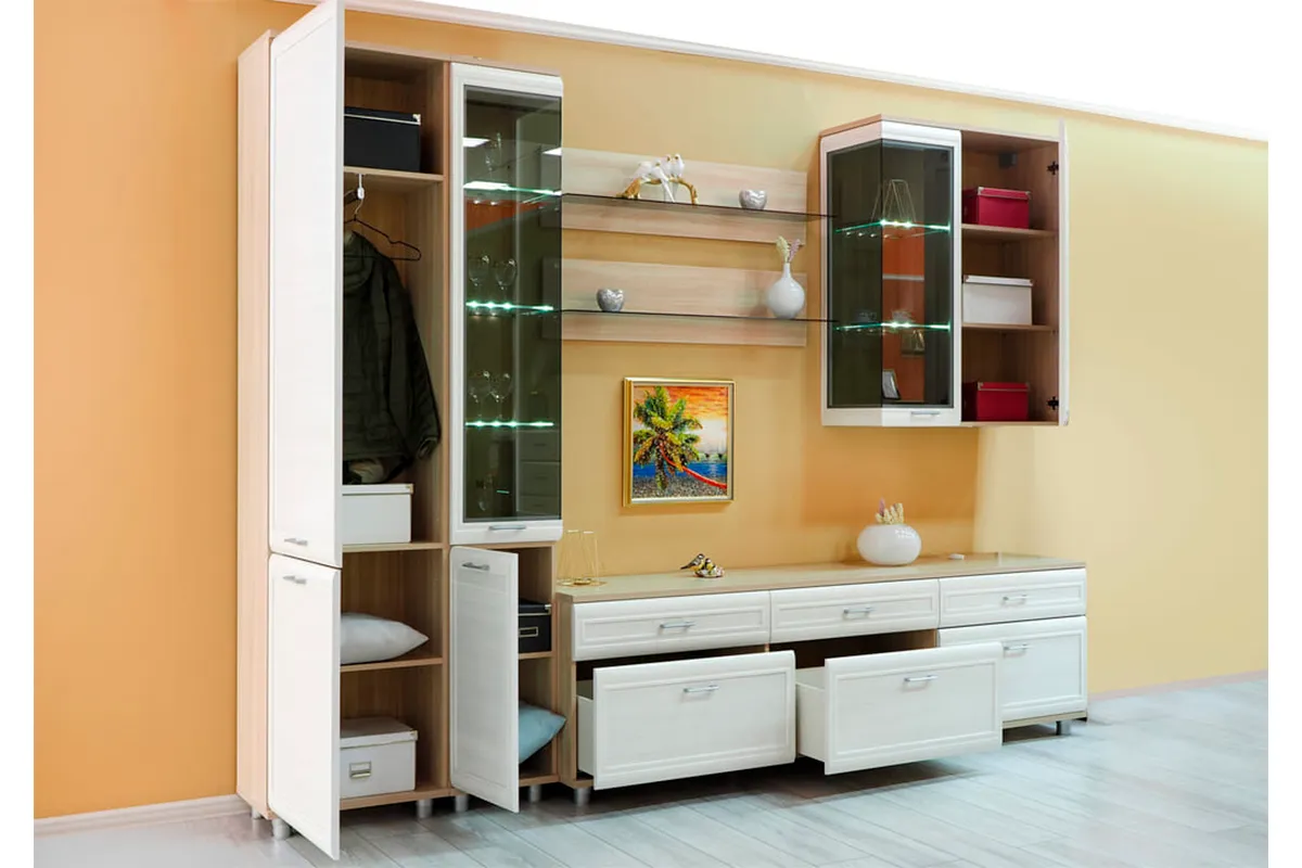 Шкаф ШК-2841 (Ясень Асахи-фасад Снежный Ясень) в мебель-центре Озерцо