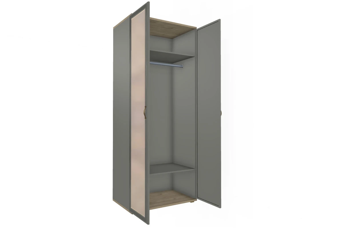 Готовый комплект для спальни СК-1006-ГС-СО (Гикори Джексон Светлый/Серый Оникс) - купить в Озерце